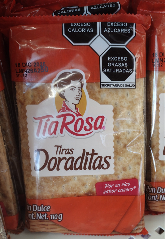 3X TIA ROSA TIRAS DORADITAS - 3 PACKAGES OF 110g EACH - FREE SHIPPING