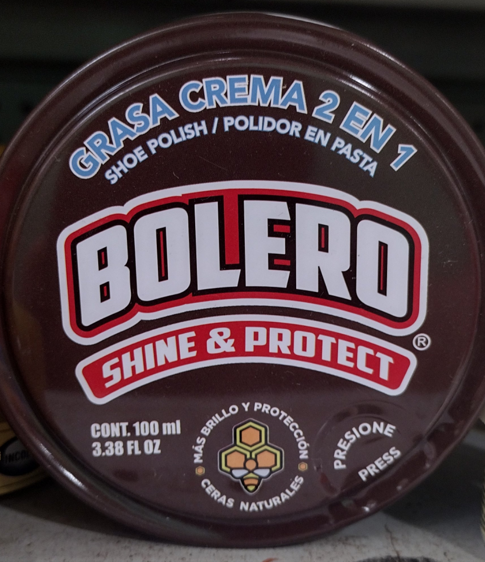 BOLERO GRASA COLOR CAFE / BROWN SHOE SHINE - 2 DE 100ml (3.4oz) CADA UNO - ENVIO GRATIS