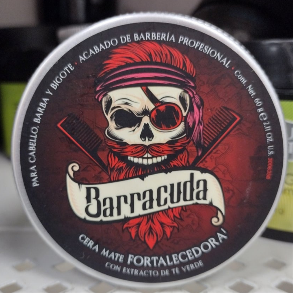 BARRACUDA MATE WAX FOR  HAIR , BEARD , MOUSTACHE / PARA CABELLO , BARBA , Y BIGOTE - 60g - ENVIO GRATIS