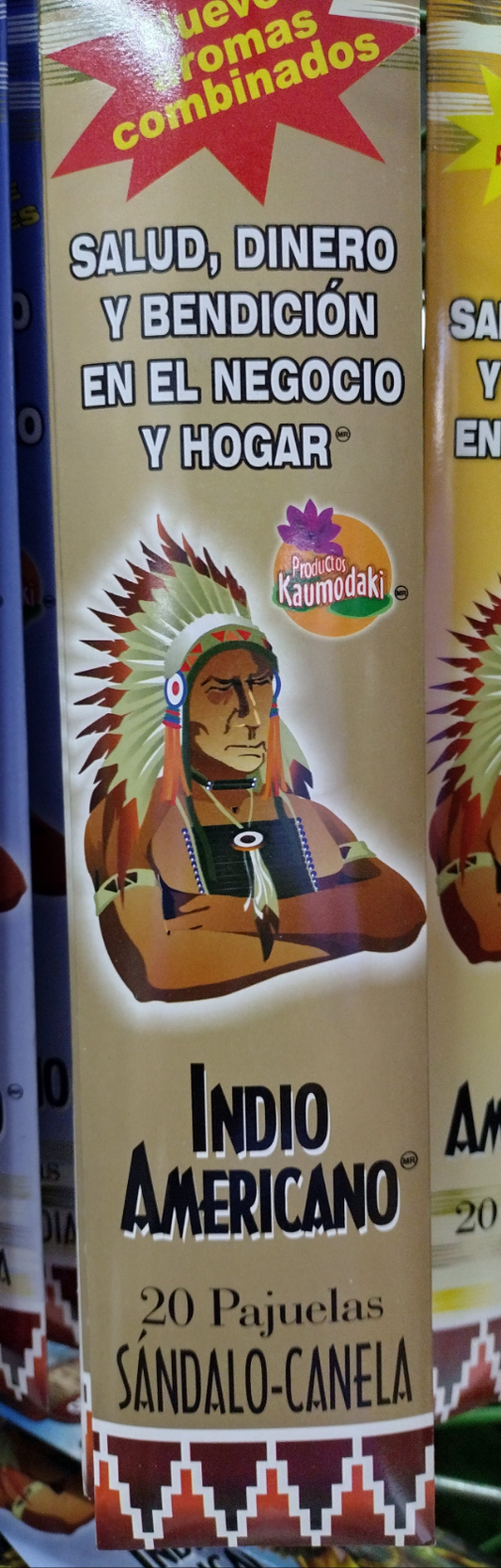 INDIO AMERICANO INCIENSO SANDALO Y CANELA  - 3 CAJAS DE 20 PAJUELAS C/U - ENVIO GRATIS