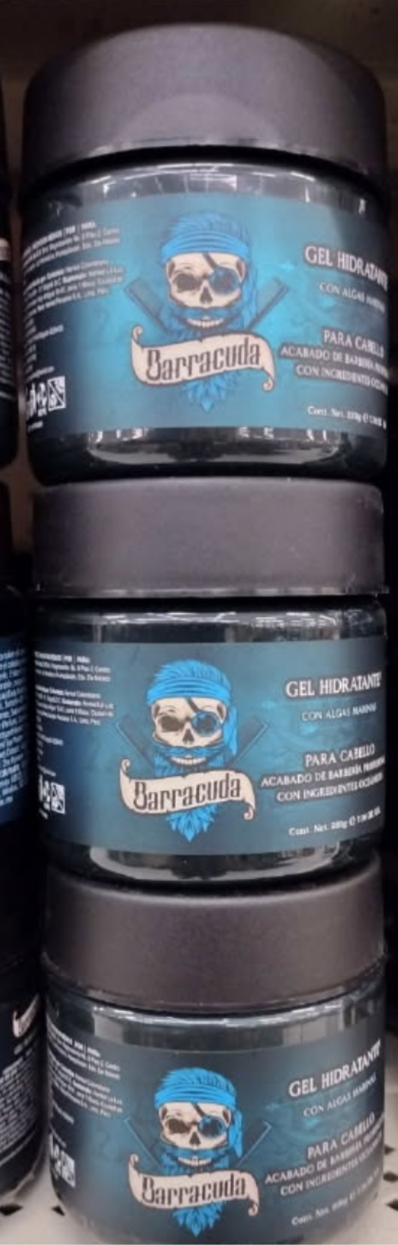 3X BARRACUDA HAIR GEL HYDRATING ( GEL HIDRATANTE  PARA  CABELLO ) - 3 JARS OF 250G EACH- FREE SHIP