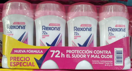 REXONA DEODORANT POWDER DRY / DESODORANTE - 4 OF 45g EACH - FREE SHIPPING