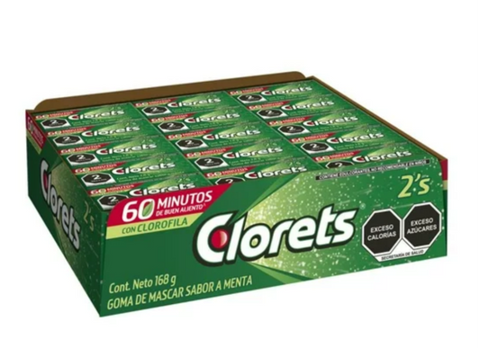 Clorets Mint Flavored Gum - 2 Boxes Of 60 Packets Each - Free Shipping