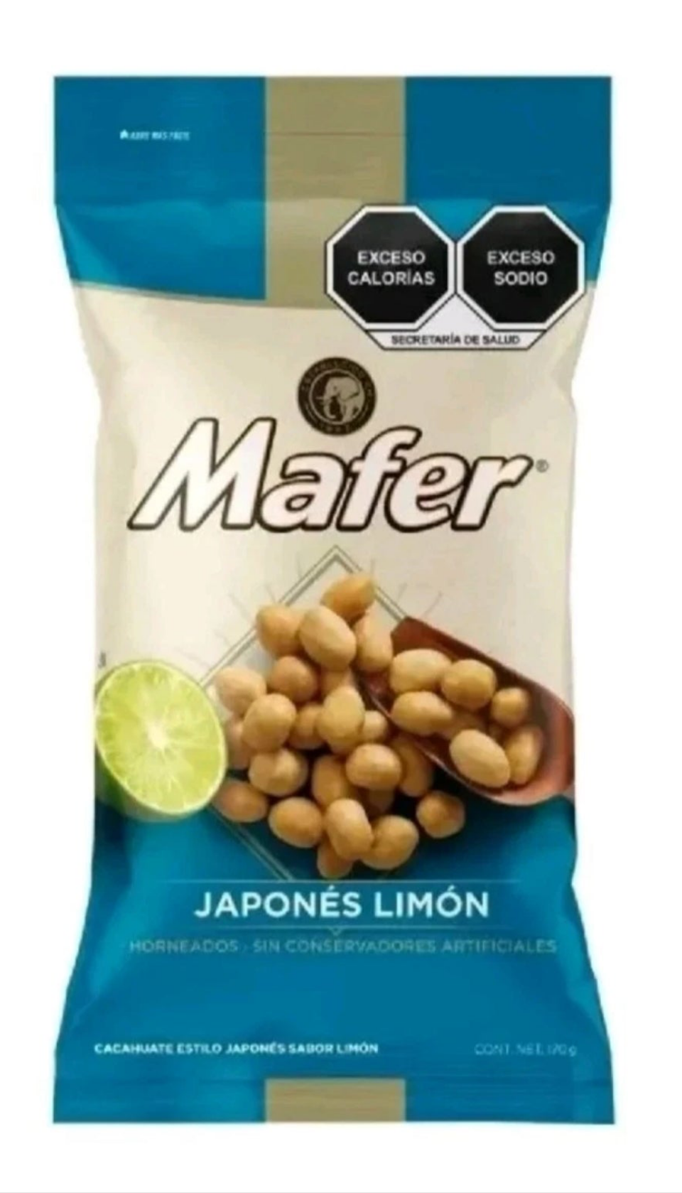 MAFER CACAHUATE JAPONES CON LIMON / JAPANESE PEANUTS WITH LIME - 4 BIG BAGS 170g EACH - FREE SHIPPING