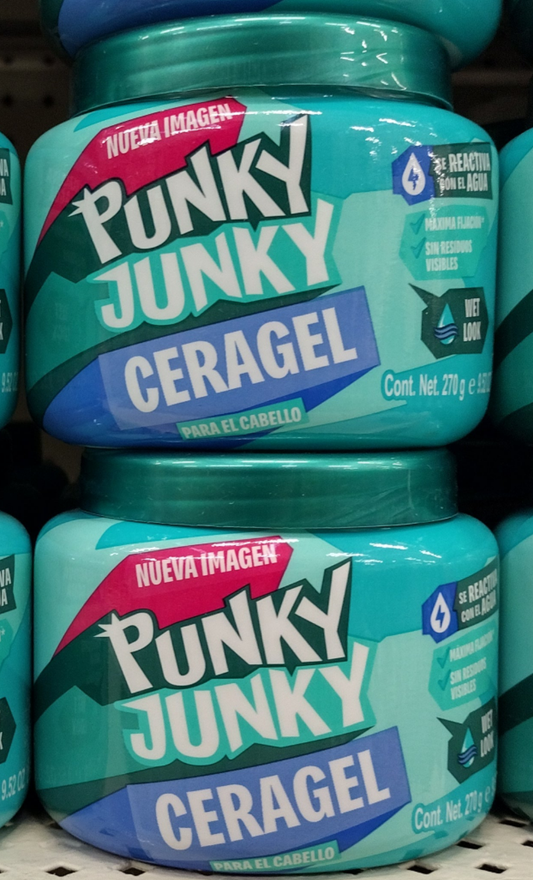 2X PUNKY JUNKY HAIR GEL CERA ( GEL PARA CABELLO ) - 3 JARS OF 270G EACH - FREE SHIP