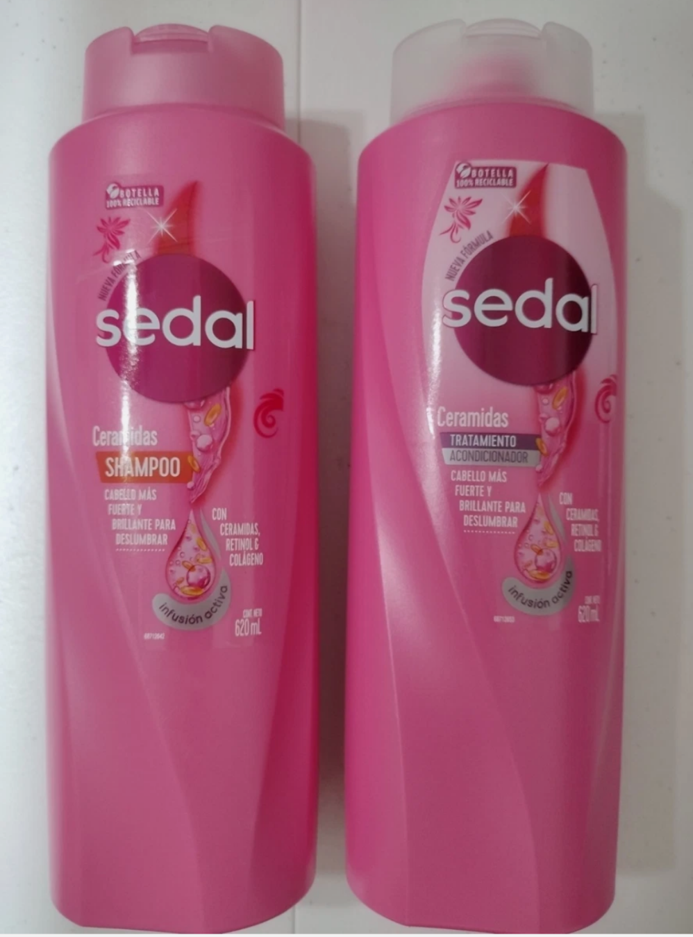 SEDAL CERAMIDES ( CERAMIDAS ) SHAMPOO y ACONDICIONADOR - UN FRASCO GRANDE DE 620ml CADA UNO - ENVIO GRATIS