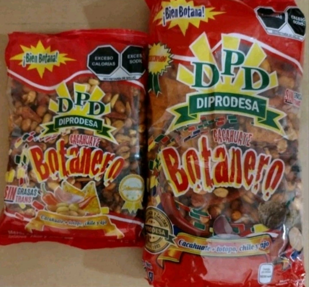 DPD CACAHUATE BOTANERO MEXICANO / HOT AND SPICY MEXICAN PEANUTS - ONE BIG 902g BAG AND ONE MEDIUM BAG OF 454g - FREE SHIPPING