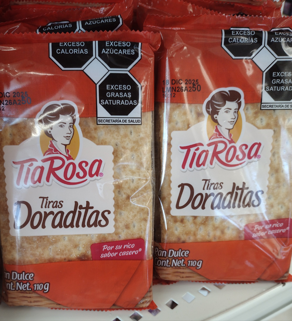 3X TIA ROSA TIRAS DORADITAS - 3 PACKAGES OF 110g EACH - FREE SHIPPING