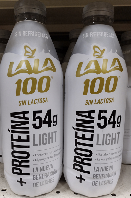 LALA LECHE PROTEINA SIN LACTOSA LIGHT / LIGHT PROTEIN RICH LACTOSE FREE MILK - 2 ONE LITER BOTTLES - FREE SHIPPING