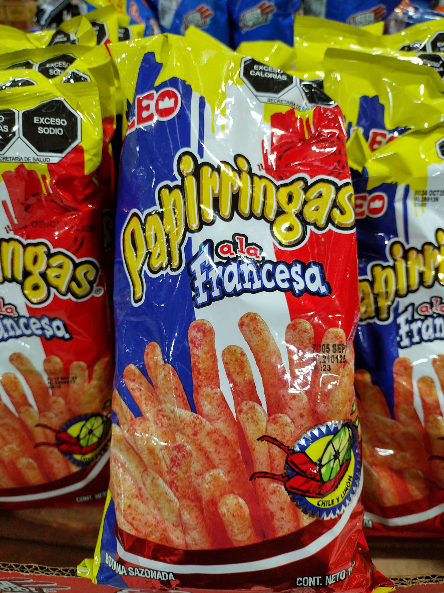 PAPIRRINGAS MEXICAN CHIPS - 6 BAGS OF 38g EACH - FREE SHIPPING