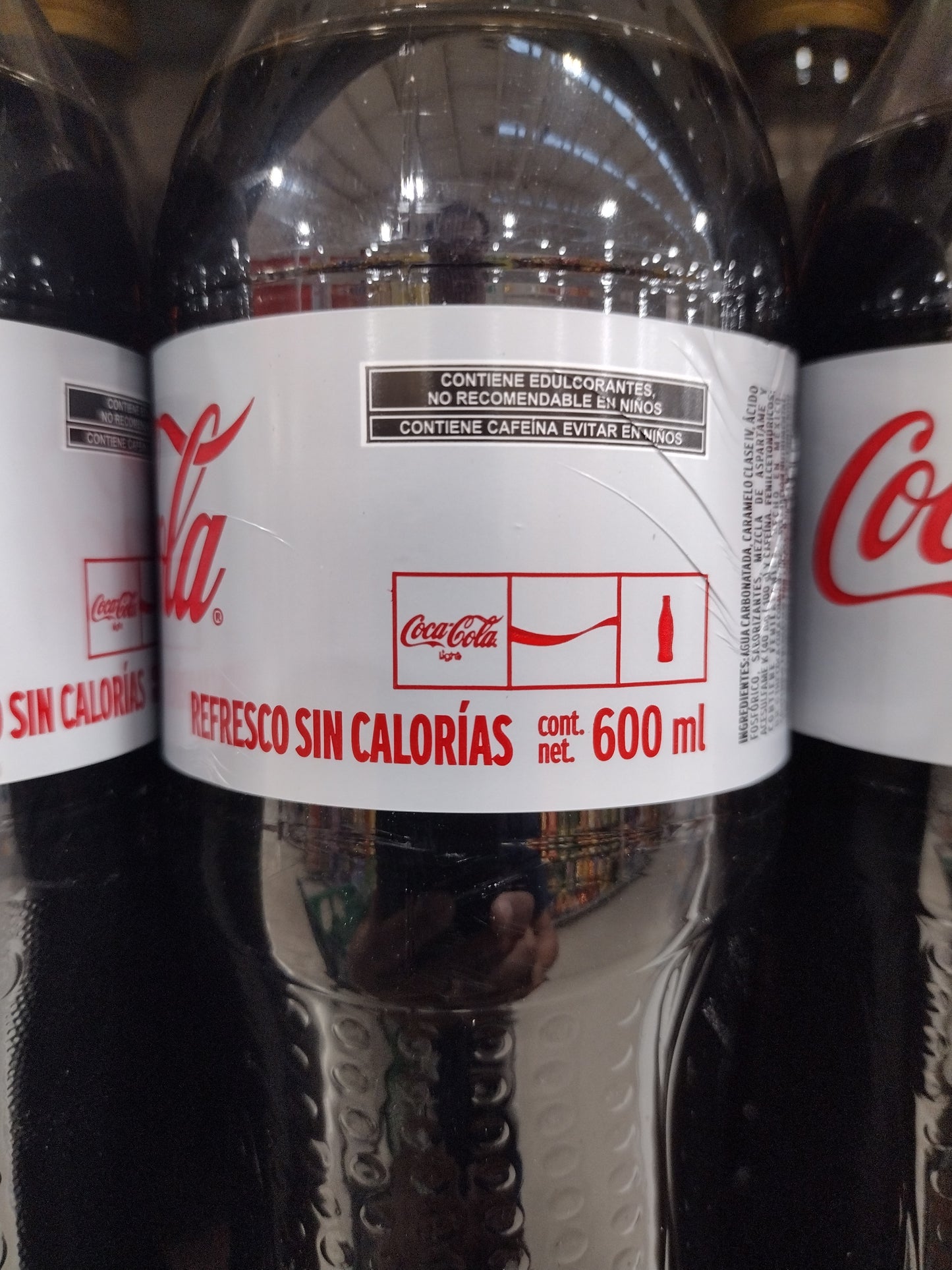 COCA COLA LIGHT AUTENTICA MEXICANA / MEXICAN SODA - 12 GLASS BOTTLES OF 600ml EACH - FREE SHIPPING