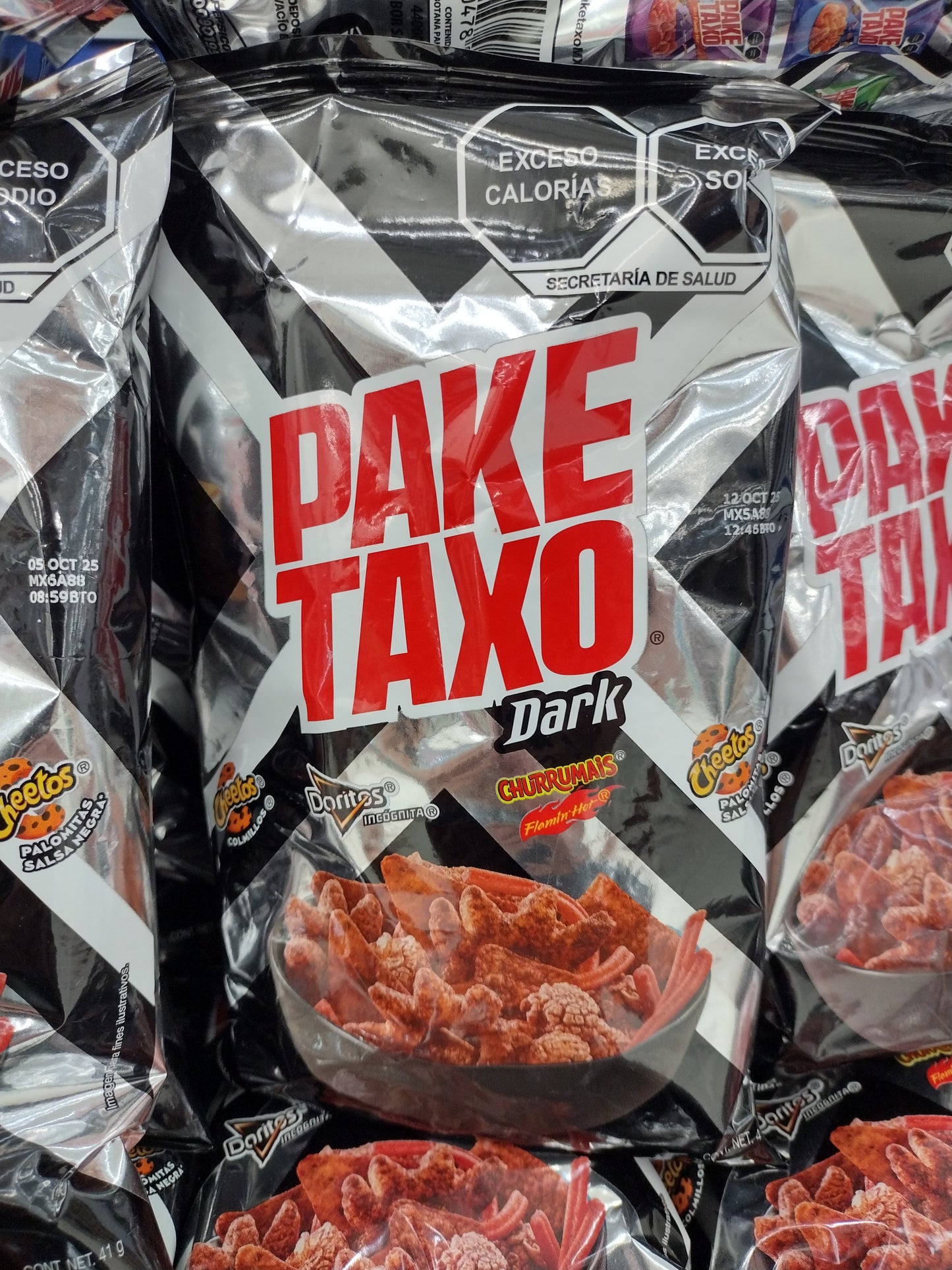 SABRITAS PAKE TAXO DARK MEXICAN CHIPS - 6 BOLSAS DE 41g c/u - FREE SHIPPING