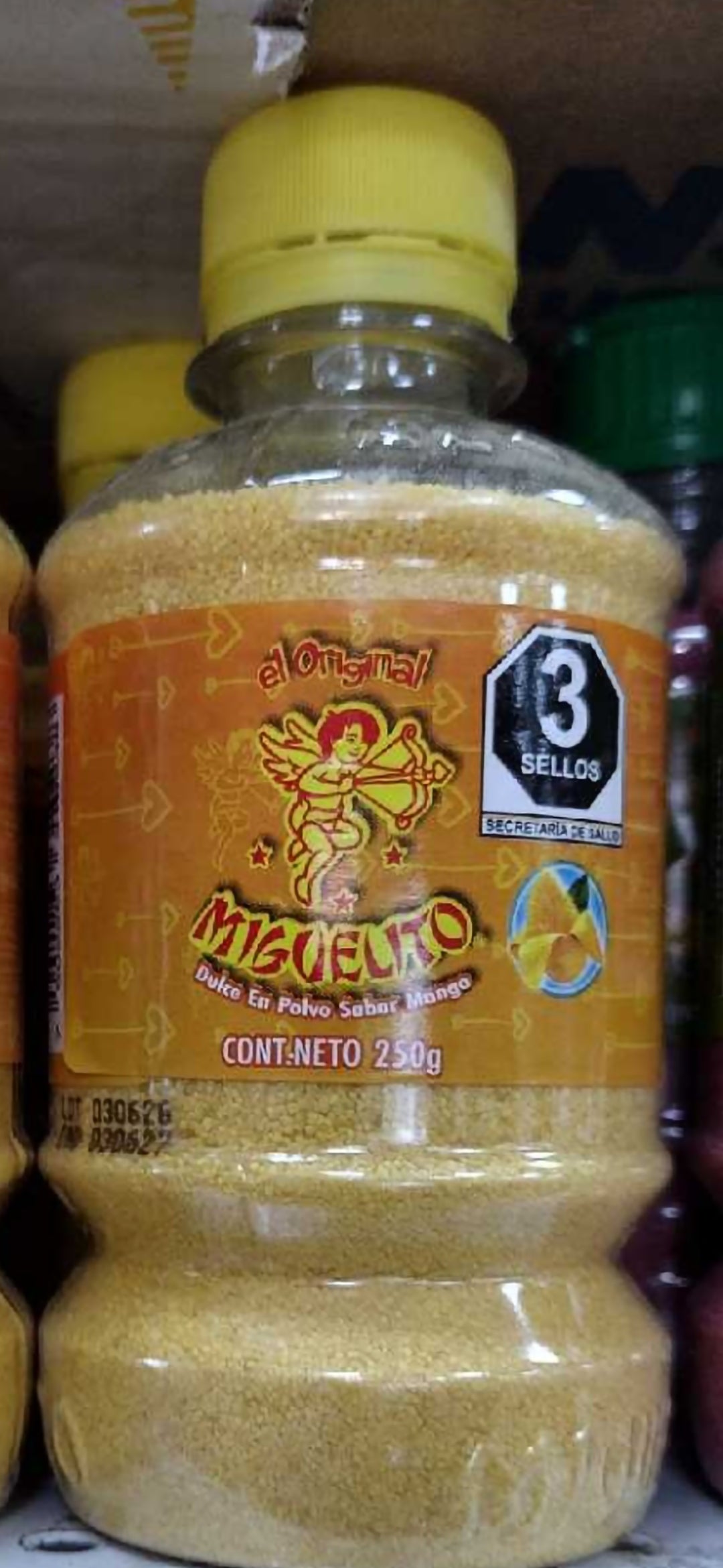 3X Miguelito Mango Flavor Chamoy Powder ( Sabor Mango Chamoy Polvo ) - 3 Bottles of 250g each