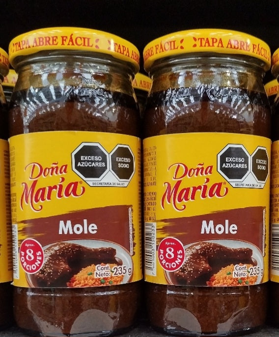 2X DONA MARIA MOLE - 2 GLASS JARS OF 235g EACH - FREE SHIPPING