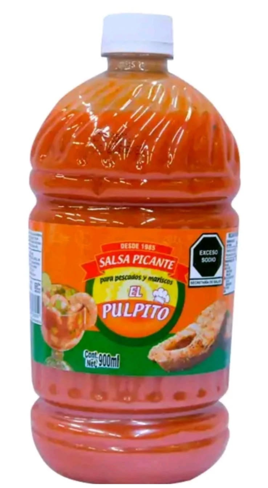 EL PULPITO PICANTE SALSA FOR SEAFOOD / MARISCOS - 2 BIG BOTTLES 30.4 OUNCES (900ml) EACH - FREE SHIPPING