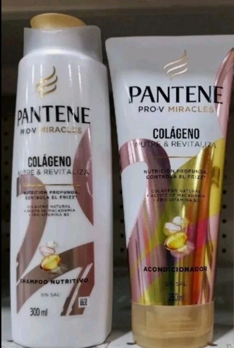 PANTENE COLAGENO SHAMPOO Y ACONDICIONADOR - COLLAGEN SHAMPOO AND CONDITIONER - FREE SHIPPING