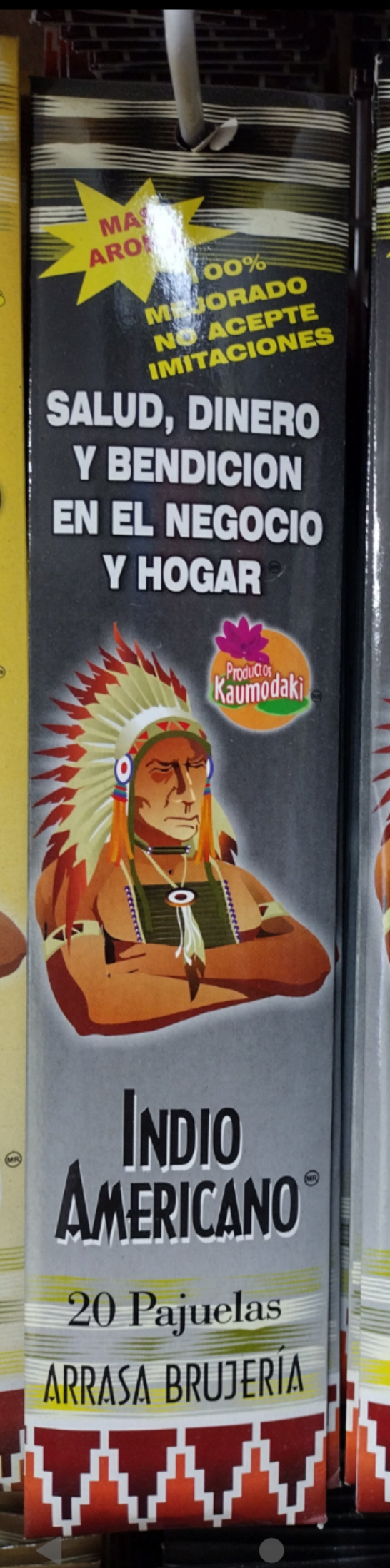 INDIO AMERICANO INCIENSO ARRASA BRUJERIA / FIGHTS AGAINST EVIL SPIRITS  INCENSE - 3 CAJAS DE 20 PAJUELAS C/U - ENVIO GRATIS