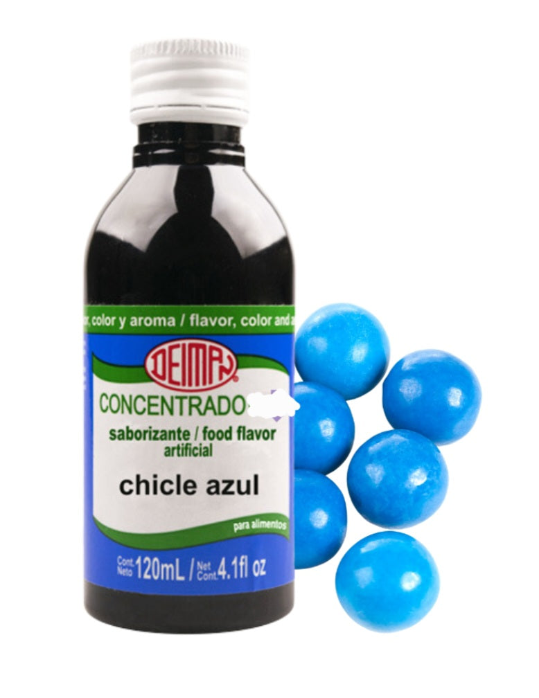 DEIMAN CHICLE AZUL  SABORIZANTE CONCENTRADO / BUBBLE GUM FLAVOR CONCENTRATE 2 BOTTLES OF 120ml EACH - FREE SHIPPING
