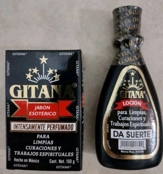 GITANA JABON Y LOCION ESOTERICO / SPIRITUAL SOAP AND LOTION GOOD LUCK - 1 OF EACH
