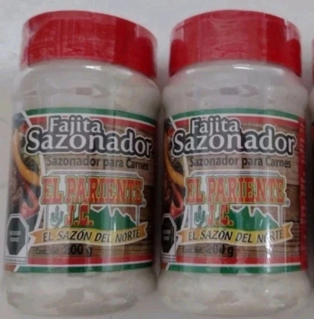 EL PARIENTE FAJITA SAZONADOR MEXICANO PARA CARNE / MEXICAN BEEF FAJITA SEASONING - 2 FRASCOS DE 7oz CADA UNO