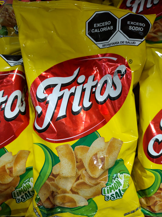SABRITAS FRITOS SAL Y LIMON MEXICAN CHIPS WITH LEMON AND SALT - 4 BIG BAGS OF 170g EACH - FREE SHIPPING