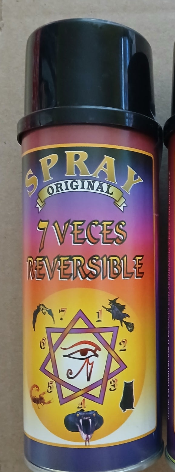 7 VECES REVERSIBLE SPRAY ESOTERICO / 7 TIMES REVERSIBLE ESOTERIC SPRAY - 2 Cans Of 350ml EACH - FREE SHIPPING