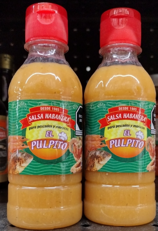 3X EL PULPITO SALSA HABANERO - 3 BOTTLES OF 250ml EACH - FREE SHIPPING