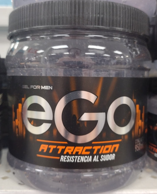 EGO ATTRACTION HAIR GEL MAXIMUM HOLD / GEL PARA CABELLO FIJACION MAXIMA - BIG 950ml (32 OUNCES ) EACH- FREE SHIP