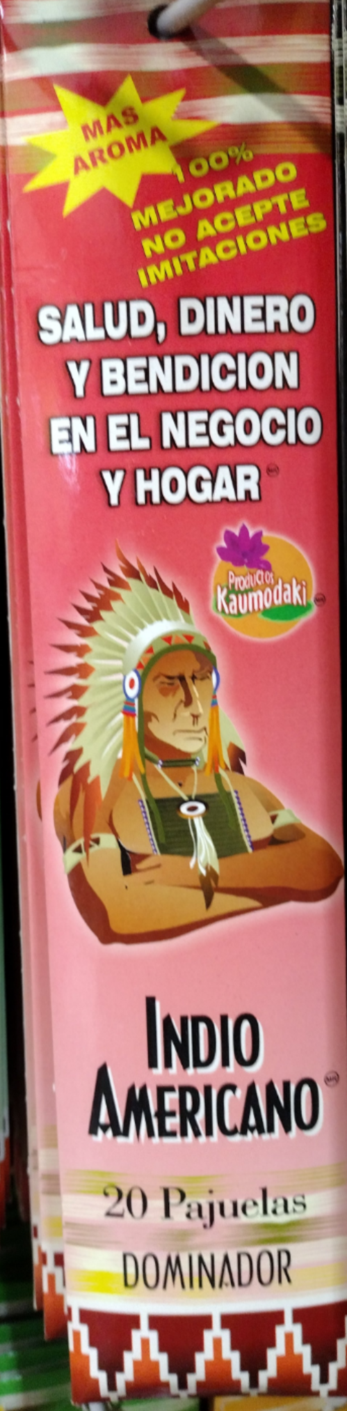 INDIO AMERICANO INCIENSO DOMINADOR / DOMINATOR INCENSE - 3 CAJAS DE 20 PAJUELAS C/U - ENVIO GRATIS