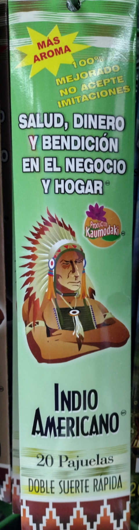 INDIO AMERICANO INCIENSO DOBLE SUERTE RAPIDA / DOUBLE GOOD LUCK INCENSE - 3 CAJAS DE 20 PAJUELAS C/U - ENVIO GRATIS