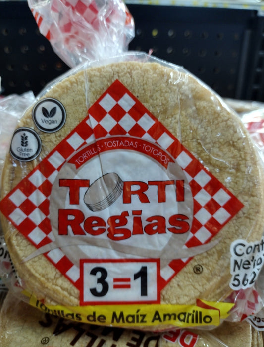 DELGADITAS TORTILLAS MAIZ AMARILLO ( YELLOW CORN ) - 3 PACKS OF 45 TORTILLAS EACH - FREE SHIPPING