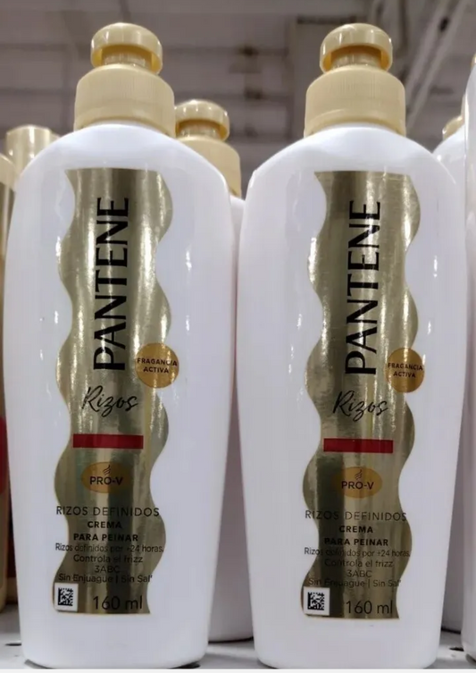 2x  pantene rizos definados crema  / curly hair cream - 2 de 160ml - envio gratis