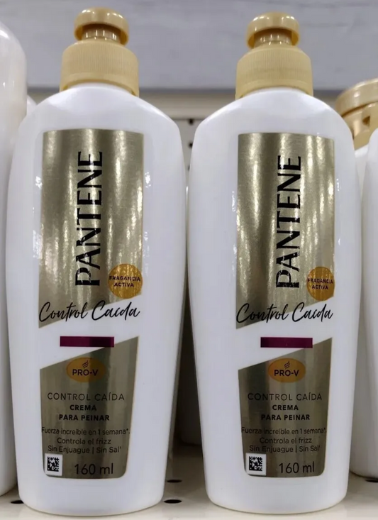 2x pantene control caida crema - hair loss cream - 2 frascos de 160ml c/u - envio gratis