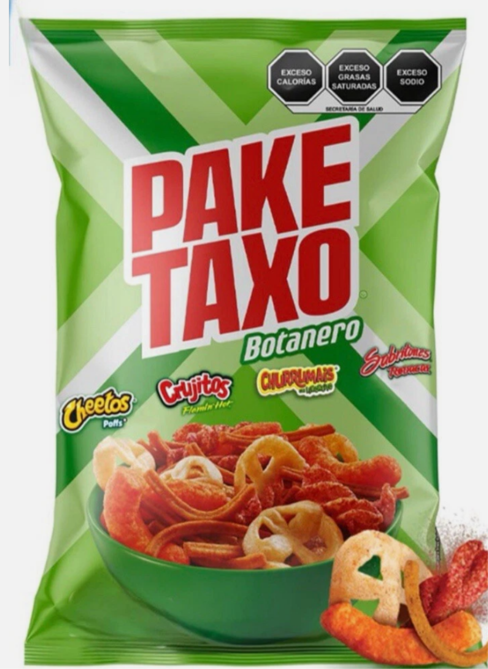 SABRITAS PAKE TAXO BOTANERO MEXICAN CHIPS - 6 BOLSAS DE 41g c/u - FREE SHIPPING