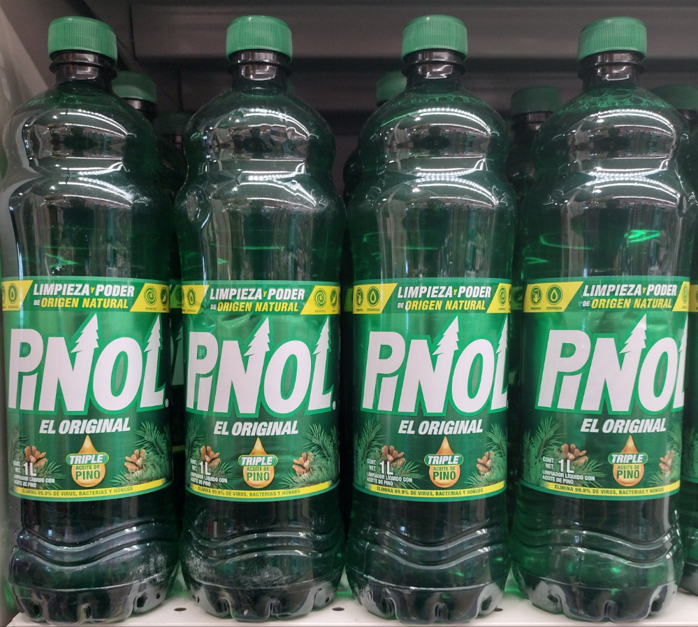 PINOL EL ORIGINAL LIMPIADOR - PINE SCENTED HOUSEHOLD CLEANER - 4 BOTTLES OF 1 LITER EACH - FREE SHIPPING