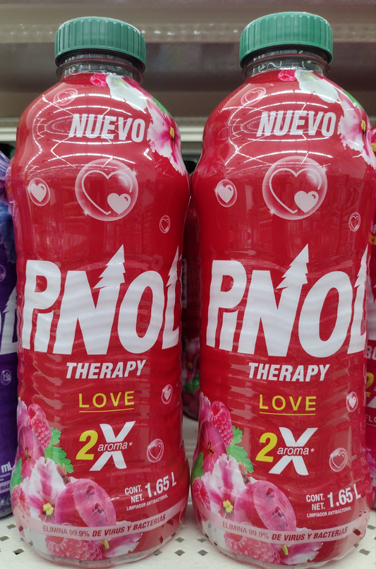 PINOL AROMAS THERAPY LOVE LIMPIADOR - LOVE HOUSEHOLD CLEANER - 2 BOTTLES OF 1.65 LITERS (56 ounces) EACH - FREE SHIPPING