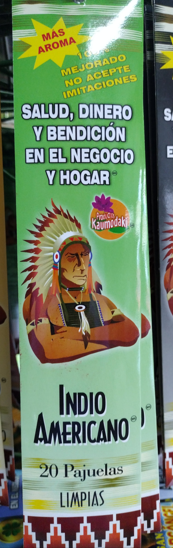 3X INDIO AMERICANO INCIENSO LIMPIAS - 3 CAJAS DE 20 PAJUELAS C/U - ENVIO GRATIS