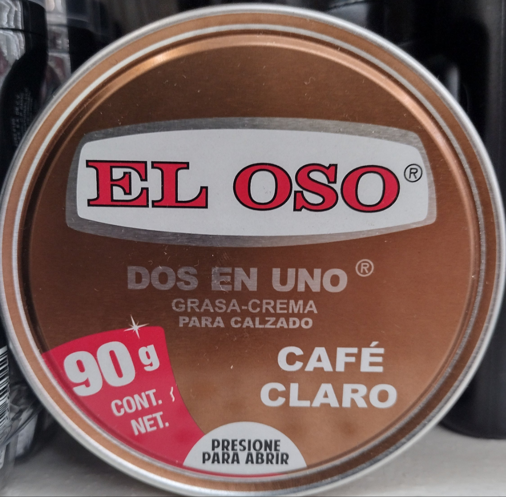 EL OSO GRASA CAFE CLARO/ BROWN SHOE SHINE - 2 DE 90g CADA UNO - ENVIO GRATIS