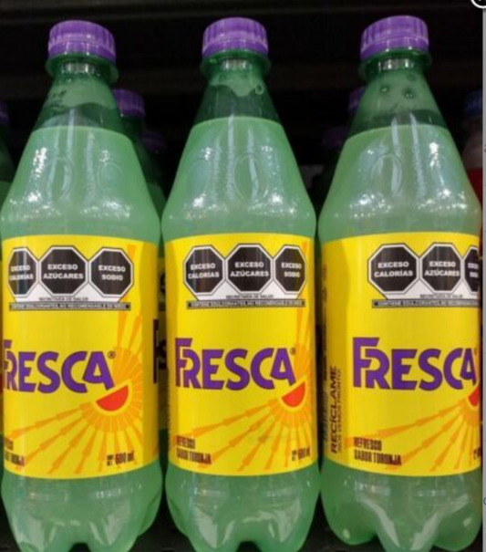 FRESCA REFRESCO AUTENTICA MEXICANA / MEXICAN SODA - 12 BOTTLES OF 600ml EACH - FREE SHIPPING