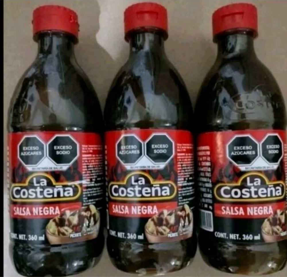 LA COSTENA Salsa Negra / BLACK SALSA - 3 BOTTLES OF 360g EACH - FREE SHIPPING