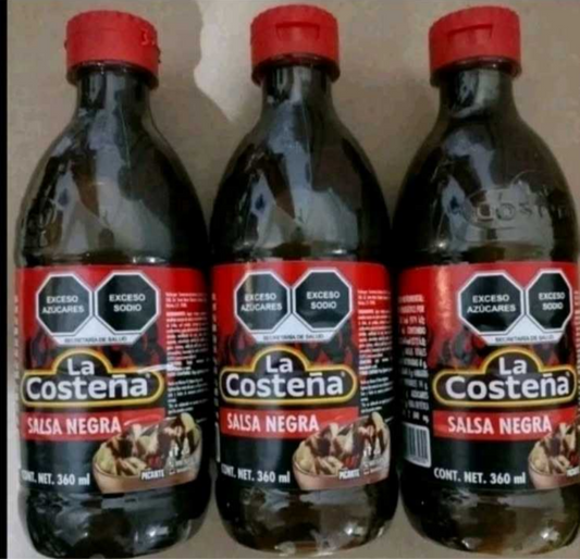 LA COSTENA Salsa Negra / BLACK SALSA - 3 BOTTLES OF 360g EACH - FREE SHIPPING