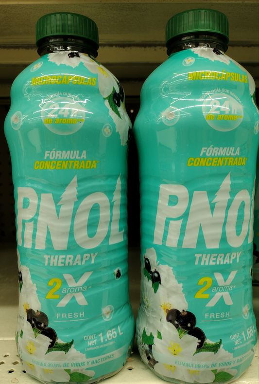 PINOL AROMAS THERAPY FRESH LIMPIADOR - FRESH HOUSEHOLD CLEANER - 2 BOTTLES OF 1.65 LITERS (56 ounces) EACH - FREE SHIPPING