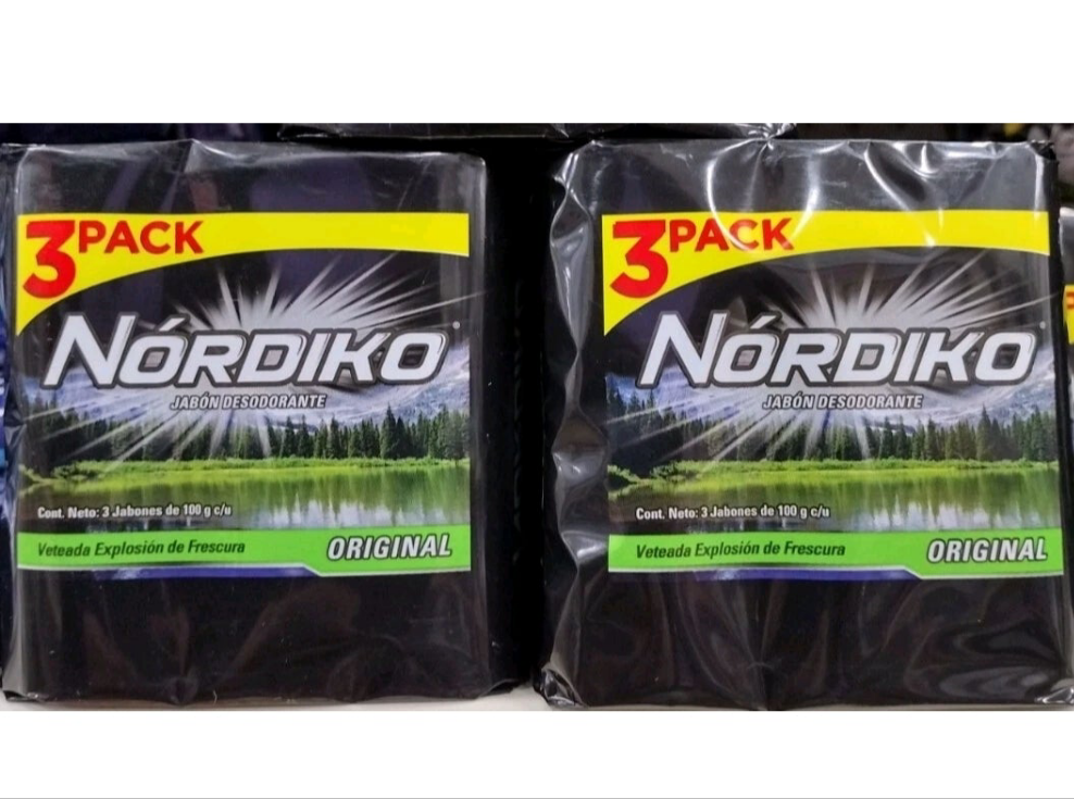 NORDIKO JABON DE BARRA  / NORDIKO FRESH SCENT SOAP - 6 BARRAS DE 100g CADA UNO - FREE SHIPPING