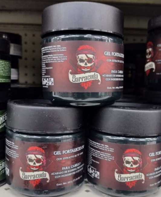 3X BARRACUDA HAIR STRENGTHENING GEL / GEL FORTALECADOR PARA  CABELLO - 3 JARS OF 250G EACH- FREE SHIP