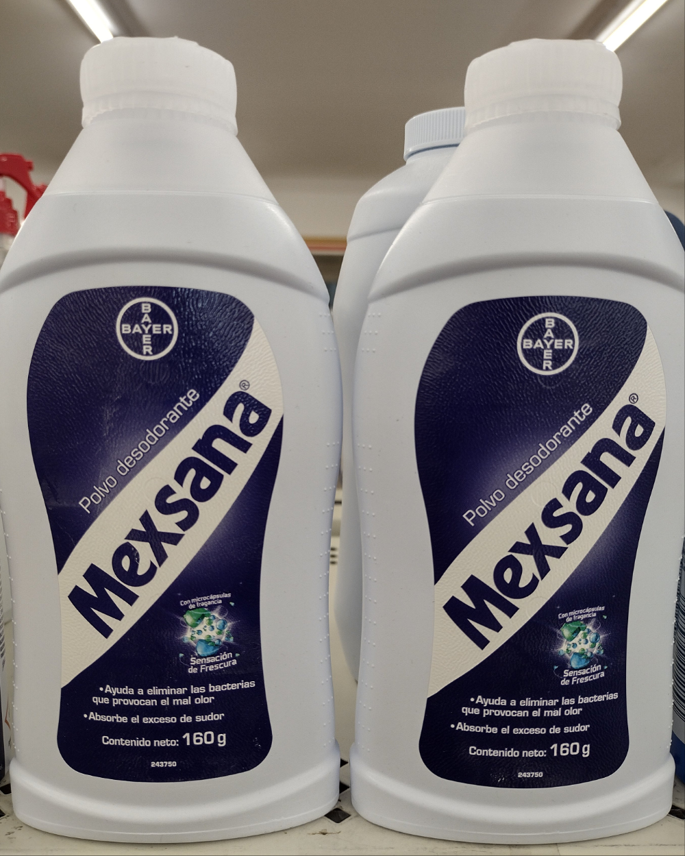 2X MEXSANA TALCO CORPORAL TALCUM POWDER - 2 BIG CONTAINERS 160g EACH - FREE SHIPPING