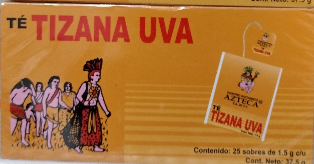 Azteca Tizana Uva Te (Grape Tea) - Box of 25 Tea Bags Each - Free Shipping