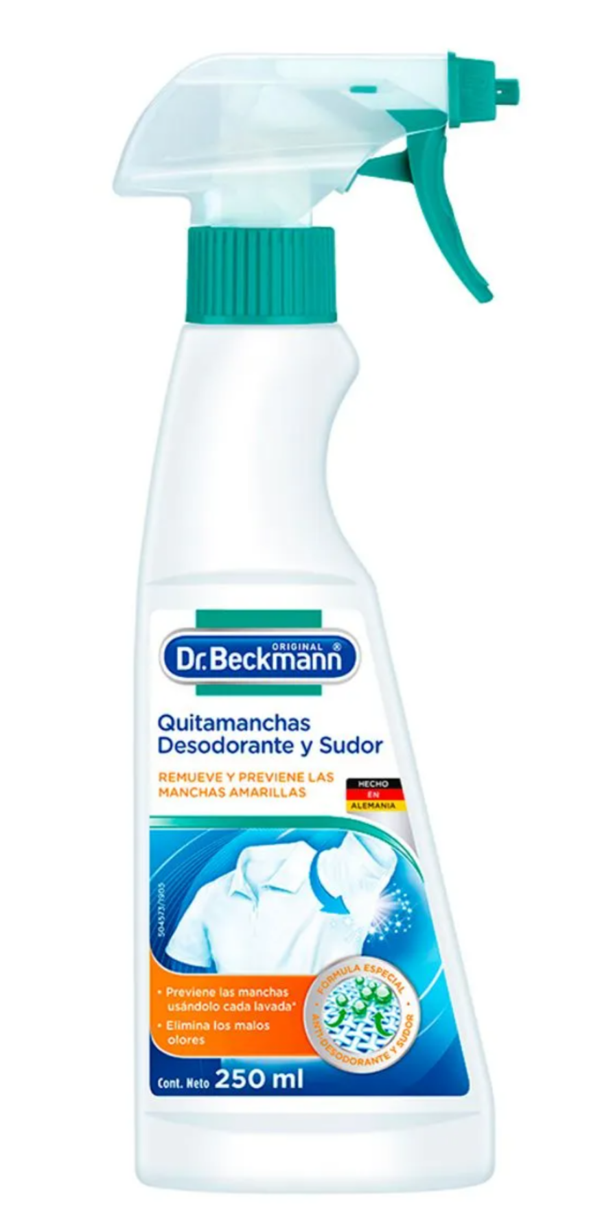 DR BECKMANN DEODORANT STAIN REMOVER / QUITAMANCHAS DESODORANTE Y SUDOR - 3 BOTTLES 250ml EACH - FREE  SHIPPING