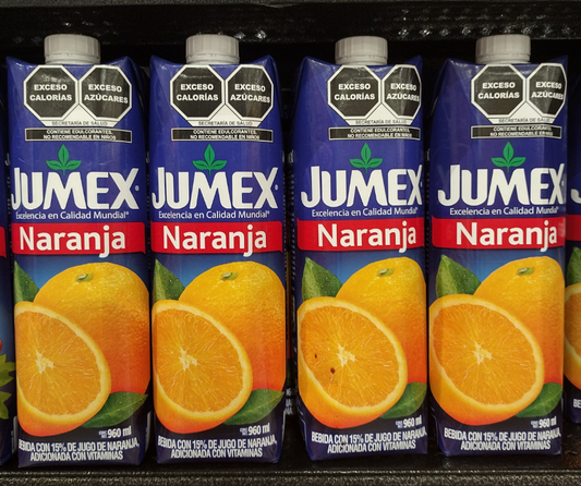 JUMEX JUGO ORANGE ( NARANJA ) - 4 CONTAINERS OF 32.5 OUNCES (960ml) EACH - FREE SHIPPING
