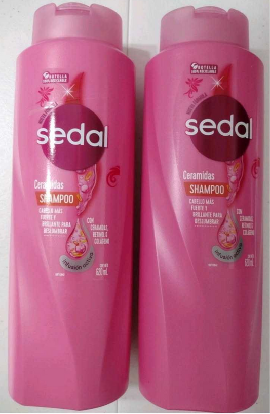 SEDAL CERAMIDES ( CERAMIDAS ) SHAMPOO - 2 BIG BOTTLES OF 620ml EACH - FREE SHIPPING