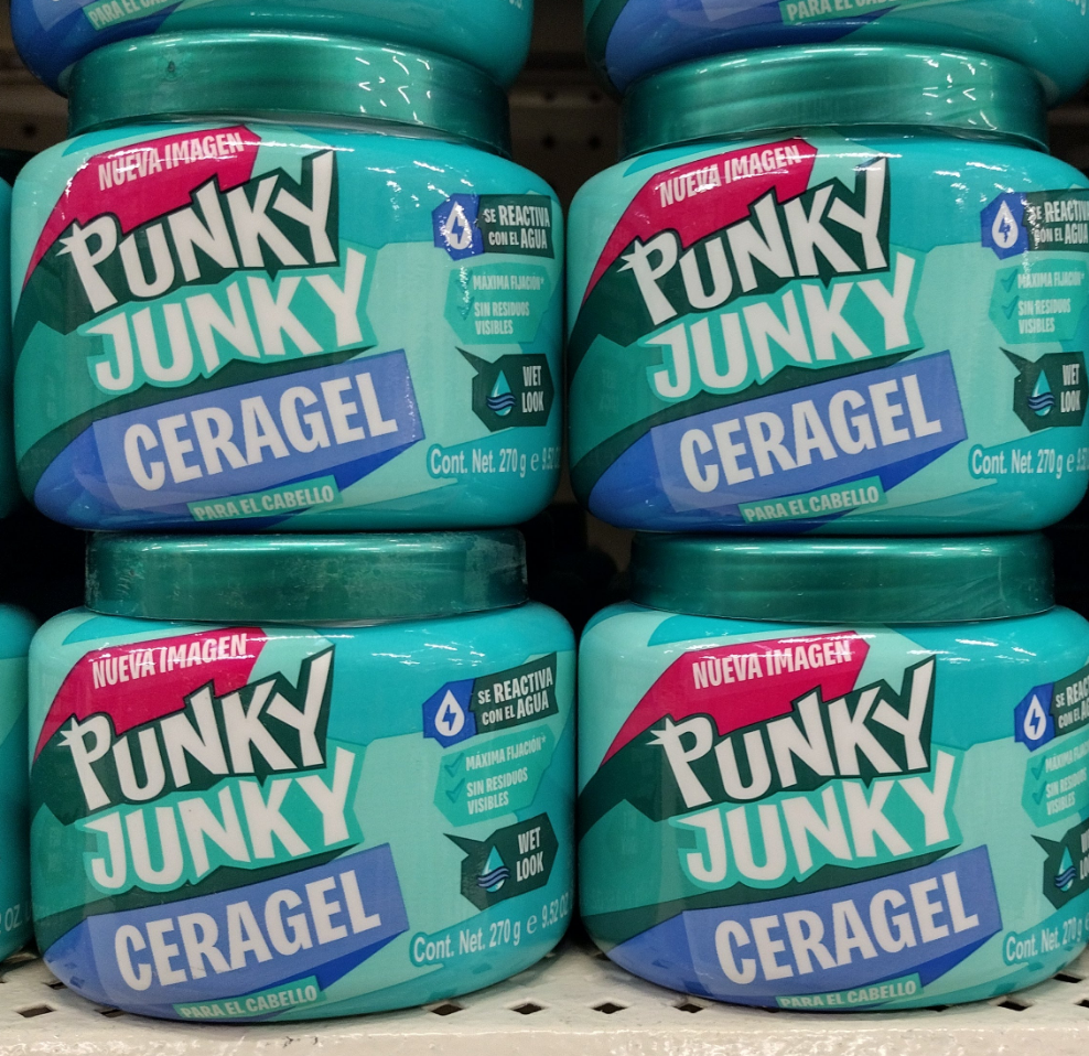 4X PUNKY JUNKY HAIR GEL CERA ( GEL PARA CABELLO ) - 4 JARS OF 270G EACH- FREE SHIP